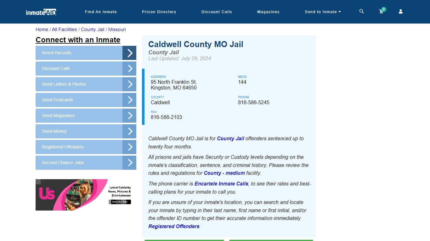 Caldwell County MO Jail - Inmate Locator