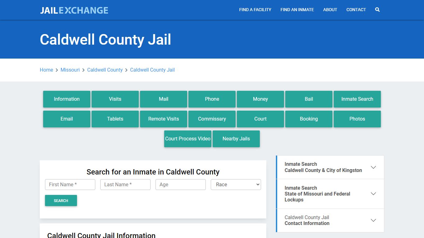 Caldwell County Jail Roster Lookup, MO, Inmate Search